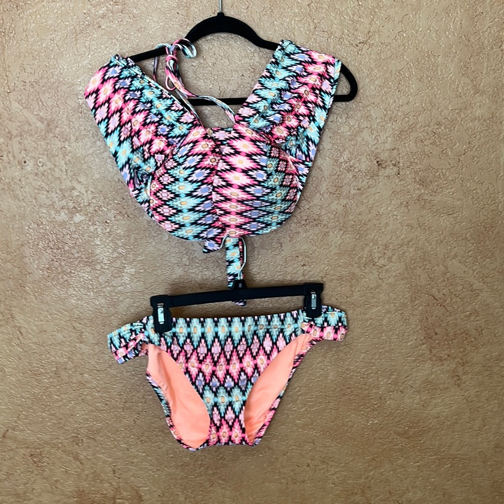 Victoria Secret Swimsuit Multi color Atez  size 36 D X large bottoms